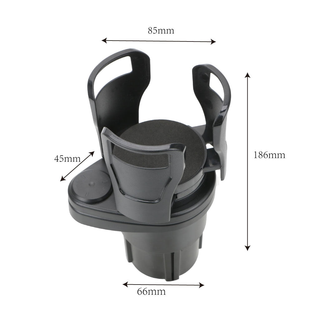 2 in 1 Car Cup Holder Adjustable 360° Rotating Car Cup Holder