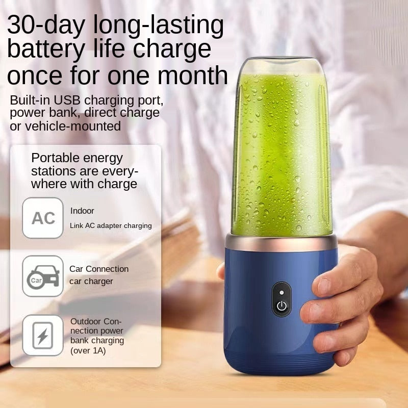 Portable Juicer Blender 300ml Electric Fruit Juicer USB Charging