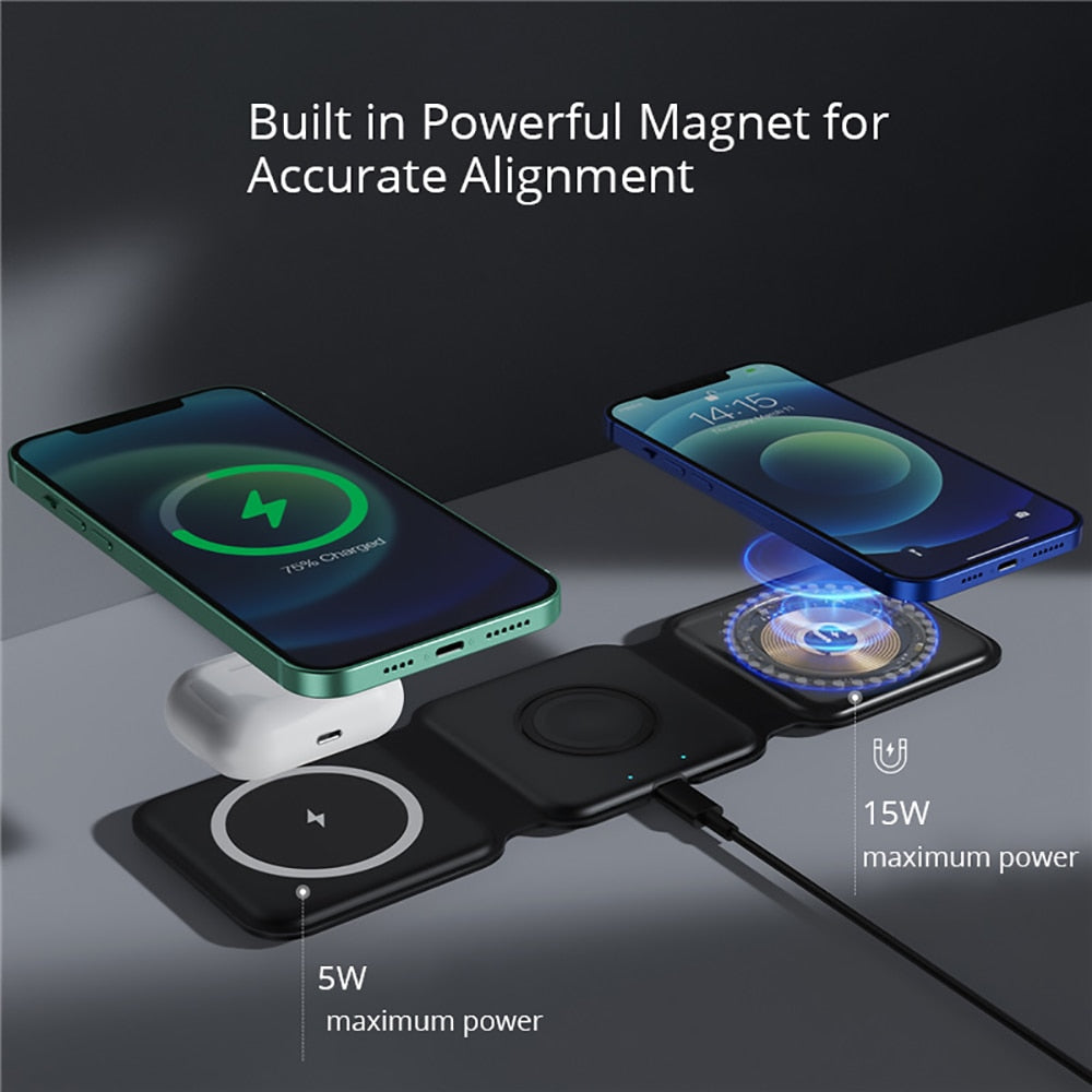 Folding 3 in 1 Wireless Charge Stand